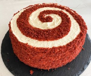 Red velvet cake decoration
